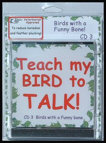 Train a bird to talk with bird training cds.