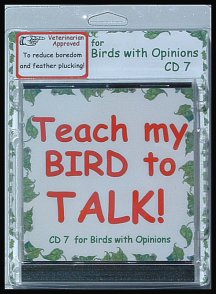 Teach a parrot to talk with a parrot training cd.